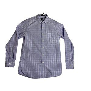 J. Crew Thompson Shirt Mens M Medium 15 - 15 1/2 Stretch Wrinkle Free Button Up